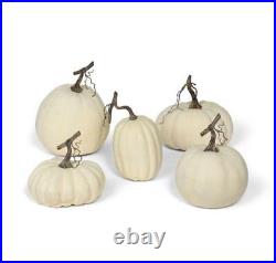 Park Hill Full Moon Faux Pumpkin Collection, Set of 5 NEW