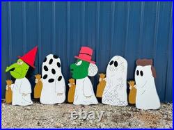 Peanuts Charlie Brown Trick or Treaters Hand Painted Yard Art Halloween