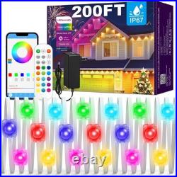 Permanent Outdoor Lights200ft RGB Eaves Lights with App & Remote Control Outd Permanent Outdoor Lights200ft RGB Eaves Lights with App & Remote Control Outd