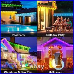 Permanent Outdoor Lights200ft RGB Eaves Lights with App & Remote Control Outd Permanent Outdoor Lights200ft RGB Eaves Lights with App & Remote Control Outd