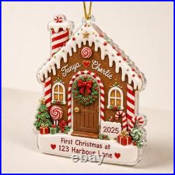Personalized Acrylic Ornament Custom Name Gingerbread First Home Christmas Décor