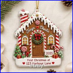 Personalized Acrylic Ornament Custom Name Gingerbread First Home Christmas Décor