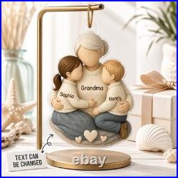Personalized Acrylic Ornament Custom Name Grandma Grandkid Gift Christmas Décor