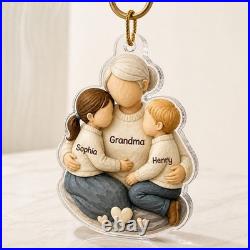 Personalized Acrylic Ornament Custom Name Grandma Grandkid Gift Christmas Décor