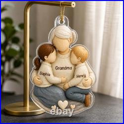Personalized Acrylic Ornament Custom Name Grandma Grandkid Gift Christmas Décor