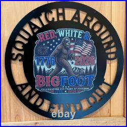 Personalized Bigfoot Metal Sign Custom Ranch Camping Name USA 250th Plaque