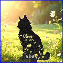 Personalized Cat Memorial Stake Metal Grave Marker Pet Loss Sympathy Gift