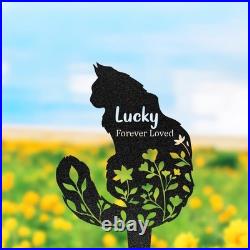 Personalized Cat Memorial Stake Metal Grave Marker Pet Loss Sympathy Gift