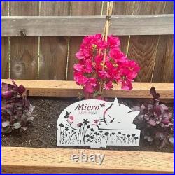 Personalized Cat Memorial Stake Metal Grave Marker Pet Loss Sympathy Gift Personalized Cat Memorial Stake Metal Grave Marker Pet Loss Sympathy Gift