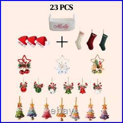 Personalized Christmas Magic Ornament Gift Box Custom Name Hats & Socks for Gift