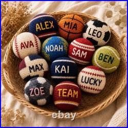 Personalized Crochet Hacky Sack, Custom Name Footbag, Handmade Juggling Toy