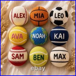 Personalized Crochet Hacky Sack, Custom Name Footbag, Handmade Juggling Toy