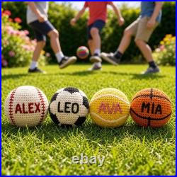 Personalized Crochet Hacky Sack, Custom Name Footbag, Handmade Juggling Toy