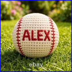Personalized Crochet Hacky Sack, Custom Name Footbag, Handmade Juggling Toy