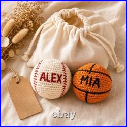 Personalized Crochet Hacky Sack, Custom Name Footbag, Handmade Juggling Toy