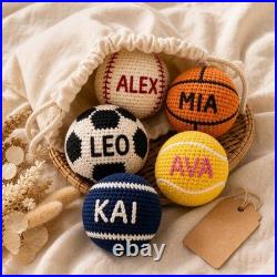 Personalized Crochet Hacky Sack, Custom Name Footbag, Handmade Juggling Toy