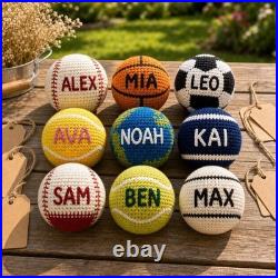 Personalized Crochet Hacky Sack, Custom Name Footbag, Handmade Juggling Toy