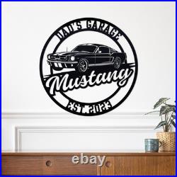 Personalized Garage Metal LED Sign, Custom Car Wall Art, Car Lover Gift