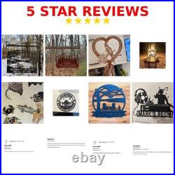 Personalized Heron Garden Stake Metal Art, Custom Garden Name Sign, Outdoor Yard