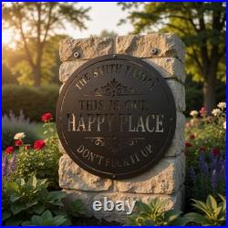 Personalized Metal Sign This Is My Happy Place Sarcastic Home Decor Gift