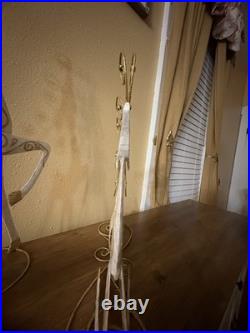 Pier 1 Capiz and Metal Reindeer Set Rare Vintage Glitter EUC