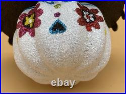 Pier 1 Day Of The Dead Halloween Glitter Skeleton Black Cat Sugar Skull Pumpkin