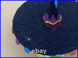 Pier 1 Day Of The Dead Halloween Glitter Skeleton Black Cat Sugar Skull Pumpkin