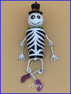 Pier 1 Day Of The Dead Halloween Glitter Skeleton Black Cat Sugar Skull Pumpkin