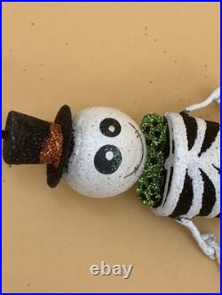 Pier 1 Day Of The Dead Halloween Glitter Skeleton Black Cat Sugar Skull Pumpkin