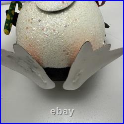 Pier 1 Imports Vintage Glitter Christmas Holiday Penguin Figurine 11