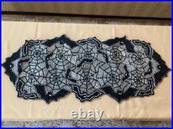 Pier 1 & Spooky Nights Beaded Spider Web Placemats, Coasters, Runner Set Of 17 Pier 1 & Spooky Nights Beaded Spider Web Placemats, Coasters, Runner Set Of 17