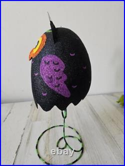 Pier 1 glitter owl bird Halloween RARE decor centerpiece sparkle Pier 1 glitter owl bird Halloween RARE decor centerpiece sparkle