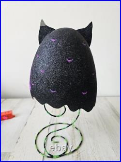 Pier 1 glitter owl bird Halloween RARE decor centerpiece sparkle Pier 1 glitter owl bird Halloween RARE decor centerpiece sparkle