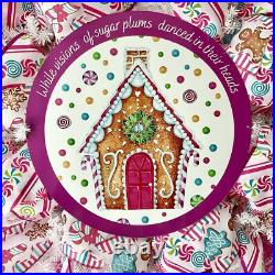 Pink Gingerbread Sugar Plum House Christmas Wreath Handmade Deco Mesh