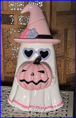 Pink Halloween Outdoor Figure 26 inch Ghost with Pink Hat Summerween Sunglasses Pink Halloween Outdoor Figure 26 inch Ghost with Pink Hat Summerween Sunglasses