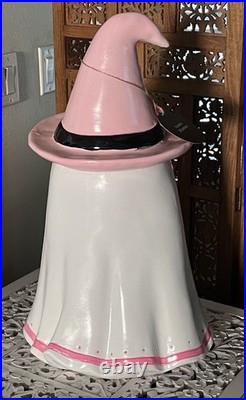 Pink Halloween Outdoor Figure 26 inch Ghost with Pink Hat Summerween Sunglasses Pink Halloween Outdoor Figure 26 inch Ghost with Pink Hat Summerween Sunglasses