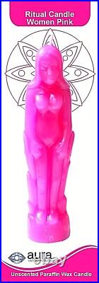 Pink Woman Image 7.25 Candle Wicca Pagan Spell Hoodoo