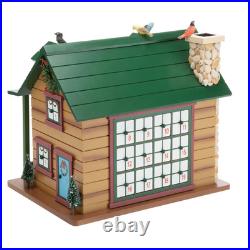 Plow&Hearth Christmas Advent Cabin with Woodland Animals & Santa Brand New