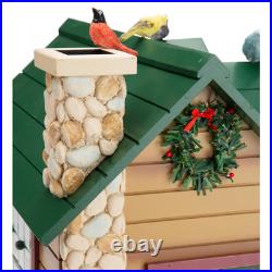 Plow&Hearth Christmas Advent Cabin with Woodland Animals & Santa Brand New