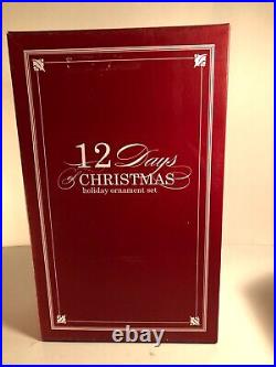 Pottery Barn 12 DAYS OF CHRISTMAS HOLIDAY ORNAMENT SET Complete in Box