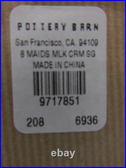 Pottery Barn 12 Days Of Christmas Maids a Cow Milking Cream & Sugar Set #B144