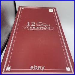 Pottery Barn 12 Days Of Christmas Mercury Ornament Set READ