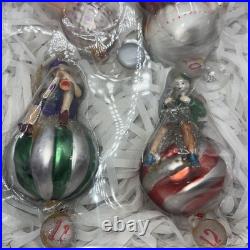 Pottery Barn 12 Days Of Christmas Mercury Ornament Set READ