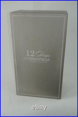Pottery Barn 12 Days Of Christmas Mercury Ornament Set with Original Box