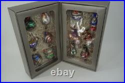 Pottery Barn 12 Days Of Christmas Mercury Ornament Set with Original Box