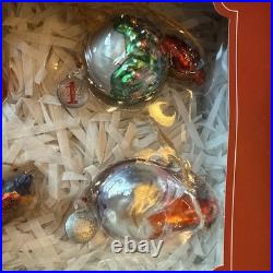 Pottery Barn 12 Days of Christmas Glass Ornaments Complete Set