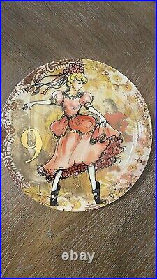 Pottery Barn 12 Days of Christmas Holiday Dessert Plates Complete MINT