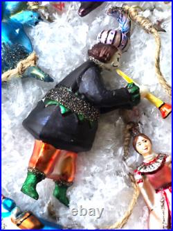 Pottery Barn 12 Days of Christmas Mercury Ornaments BRAND NEW