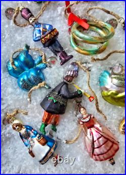 Pottery Barn 12 Days of Christmas Mercury Ornaments BRAND NEW