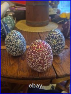 Pottery Barn 3.75×2.75Beaded Jeweled Easter Eggs 13-Count Vase/Bowl Filler EUC